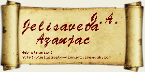 Jelisaveta Azanjac vizit kartica